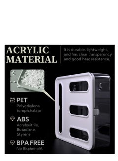 Y&D Ziplock Bag Organizer, Plastic Food Storage Holder, Acrylic Zip Lock complicate with Gallon, Quart, Sandwich, Snack, and Slider Bags (Acrylic)  - Image 3