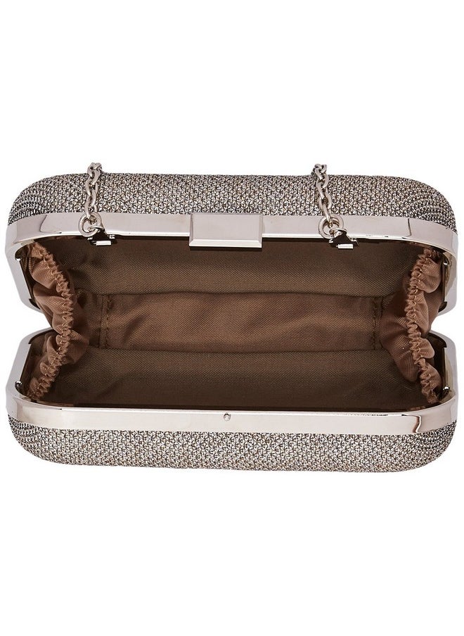 Jessica McClintock Womens Sparkle Minaudier Champagne One Size Us  - Image 5