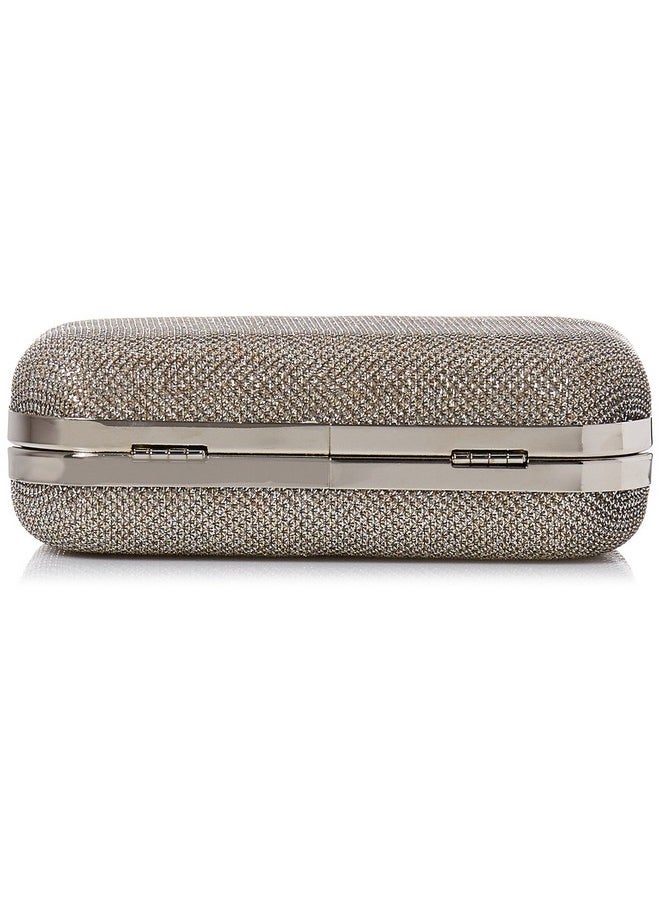 Jessica McClintock Womens Sparkle Minaudier Champagne One Size Us  - Image 4