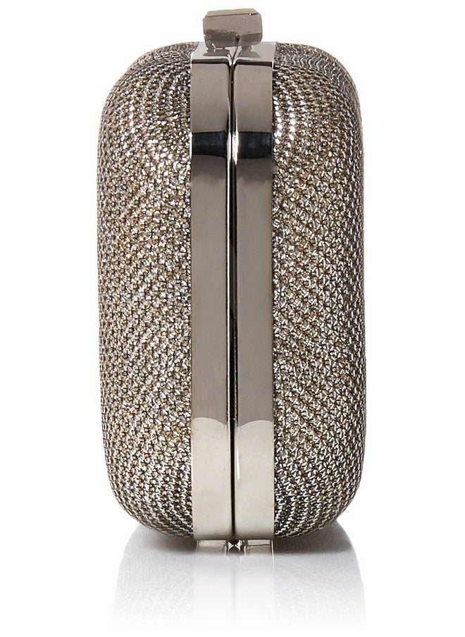 Jessica McClintock Womens Sparkle Minaudier Champagne One Size Us  - Image 3