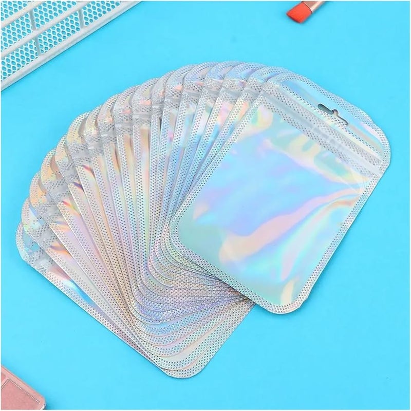 Holographic Jewelry Display Bags 7cm 11cm Thicken Resealable OPP Zip Lock Pouches 200pcs - Image 5
