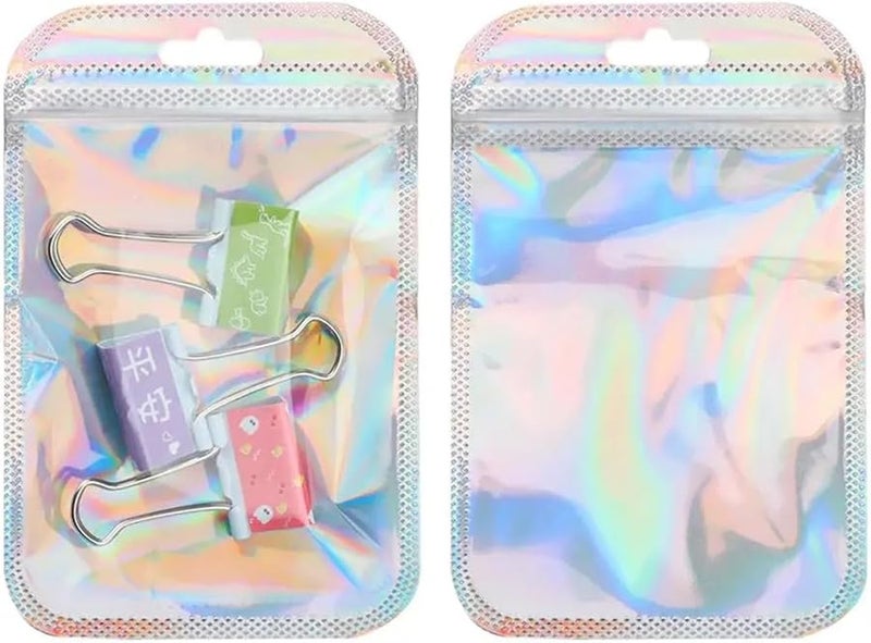 Holographic Jewelry Display Bags 7cm 11cm Thicken Resealable OPP Zip Lock Pouches 200pcs - Image 4