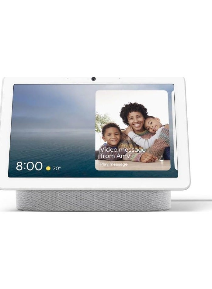 Nest Hub MAX 10 HD Touchscreen Hub Max, Google Assistant Built In, Ambient EQ Light Sensor, 6.5 Megapixel Camera, Chalk | White. Nest Hub MAX