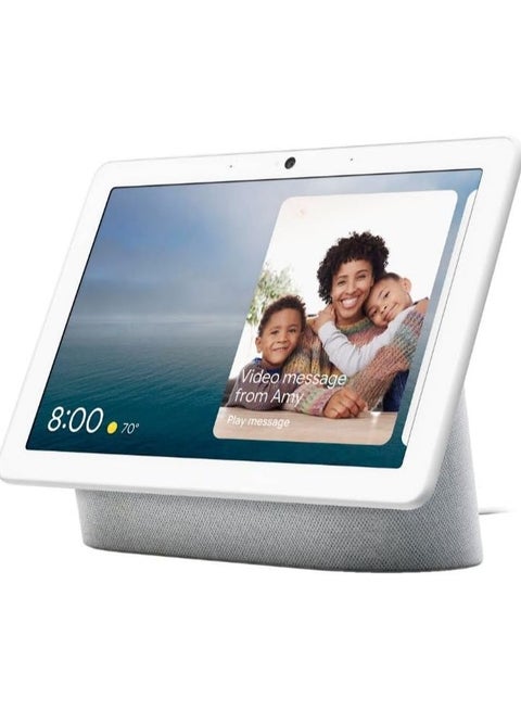 Nest Hub MAX 10 HD Touchscreen Hub Max, Google Assistant Built In, Ambient EQ Light Sensor, 6.5 Megapixel Camera, Chalk | White. Nest Hub MAX