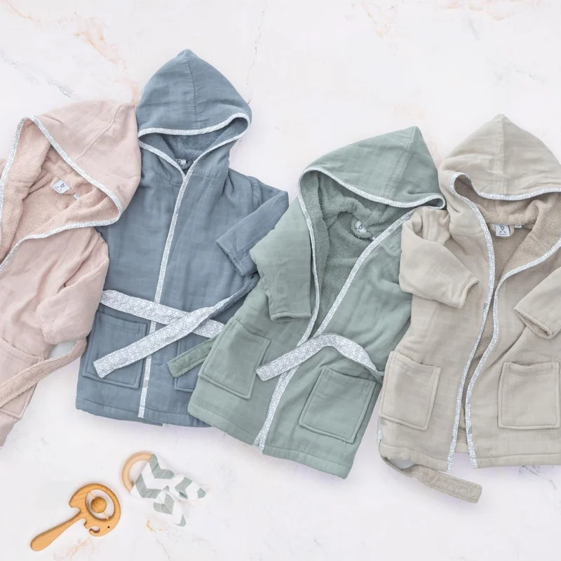 Gezenbebe Hero Muslin & Towel Baby Kids Bathrobe Teddy