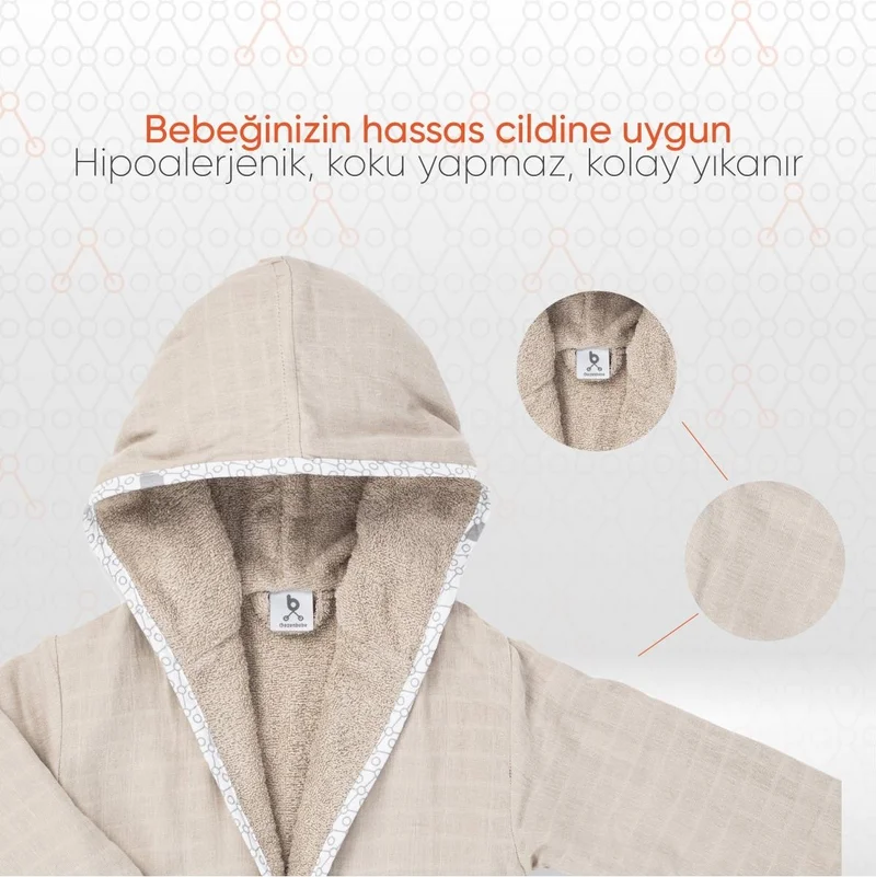 Gezenbebe Hero Muslin & Towel Baby Kids Bathrobe Teddy