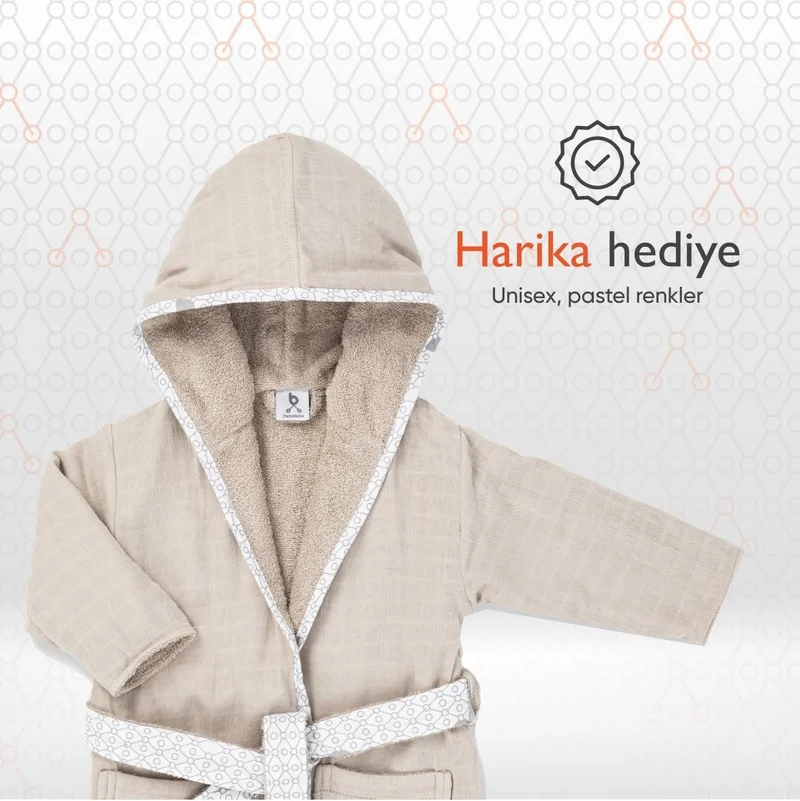 Gezenbebe Hero Muslin & Towel Baby Kids Bathrobe Teddy