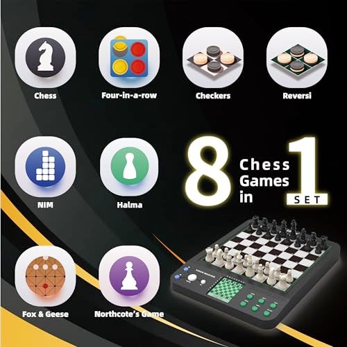 iCore Electronic Chess Set Pro Black : Voice Guide, 30 Levels, 100 Teaching Exercises, Learning Mode for All Ages - Image 2