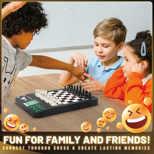 iCore Electronic Chess Set Pro Black : Voice Guide, 30 Levels, 100 Teaching Exercises, Learning Mode for All Ages - Image 4