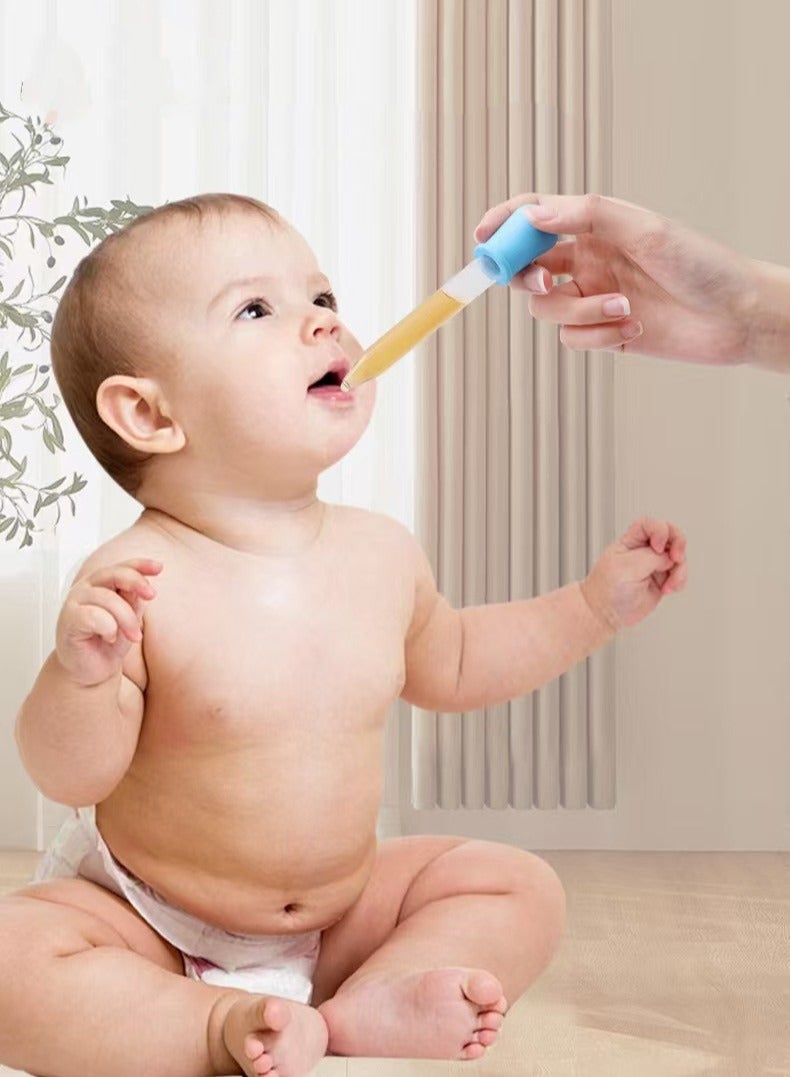 4 قطعة 5ml الطفل بالقطارة الجرعات جهاز طب الأطفال سيليكون ماصة الغذاء السائل بالقطارة - Image 1