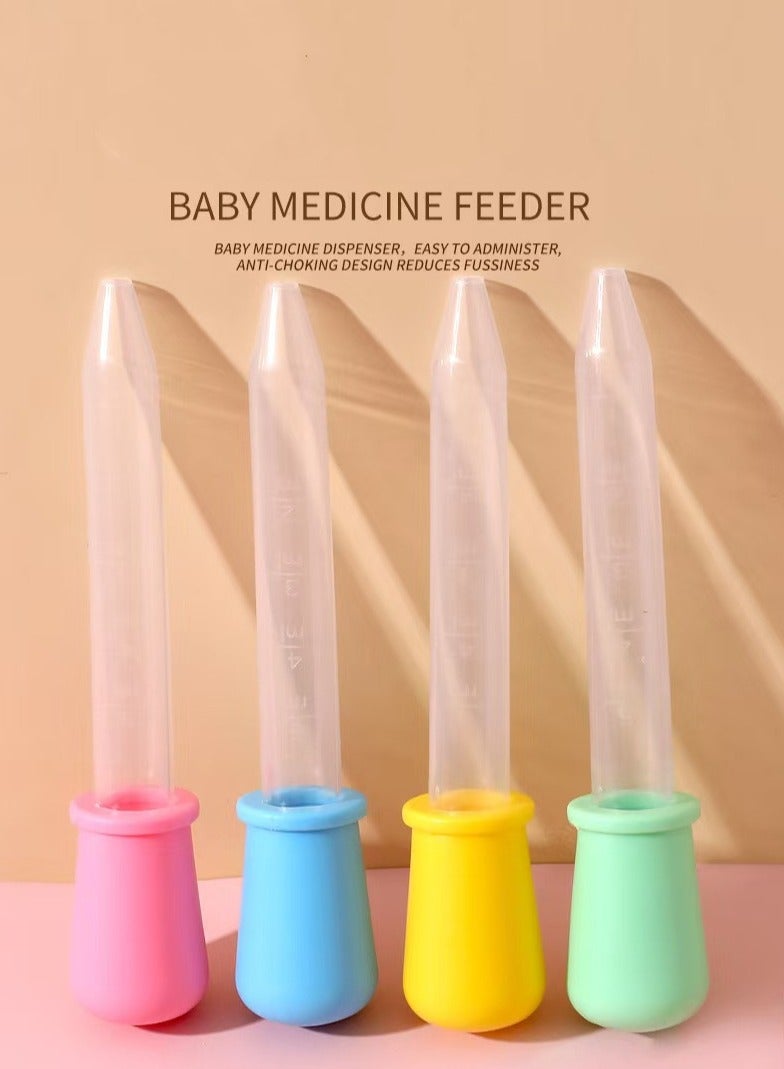 4 قطعة 5ml الطفل بالقطارة الجرعات جهاز طب الأطفال سيليكون ماصة الغذاء السائل بالقطارة - Image 2