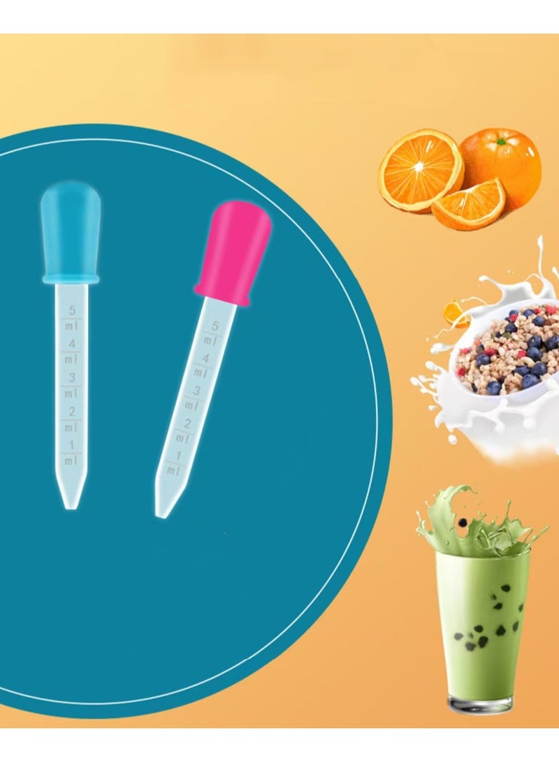 4 قطعة 5ml الطفل بالقطارة الجرعات جهاز طب الأطفال سيليكون ماصة الغذاء السائل بالقطارة - Image 5