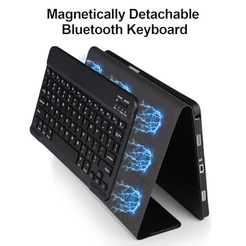 APHBZGE Keyboard Case for Samsung Galaxy Tab A9+/Plus 11’’ 2023(SM-X210/X216/X218),Case with Keyboard for Samsung Tab A9+ with S Pen Holder,Detachable Bluetooth Keyboard for Samsung A9 +Auto Wake/Sleep,Black - Image 5
