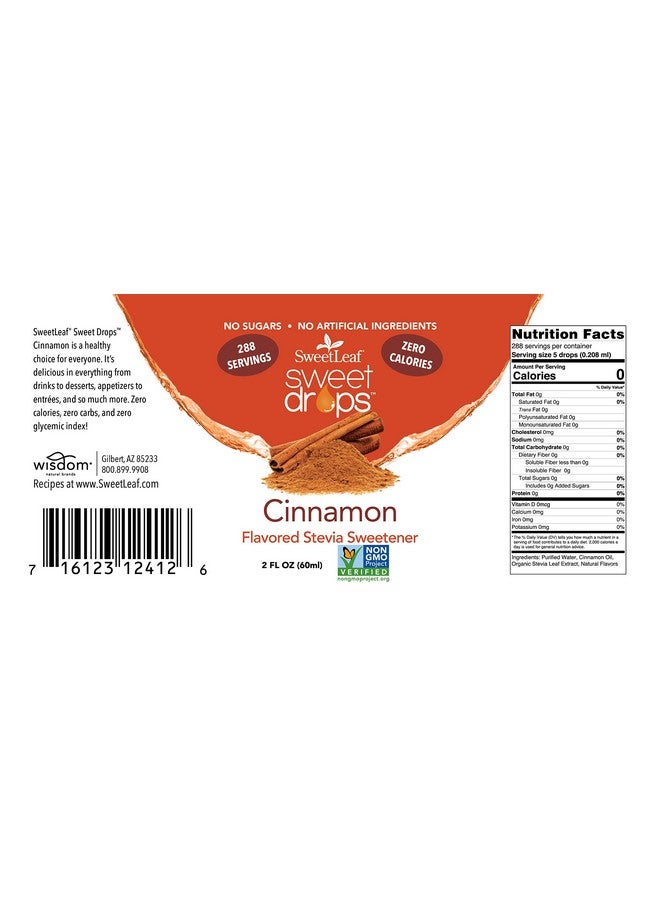SweetLeaf Stevia Clear Liquid Cinnamon 2 Fl Oz - Image 5