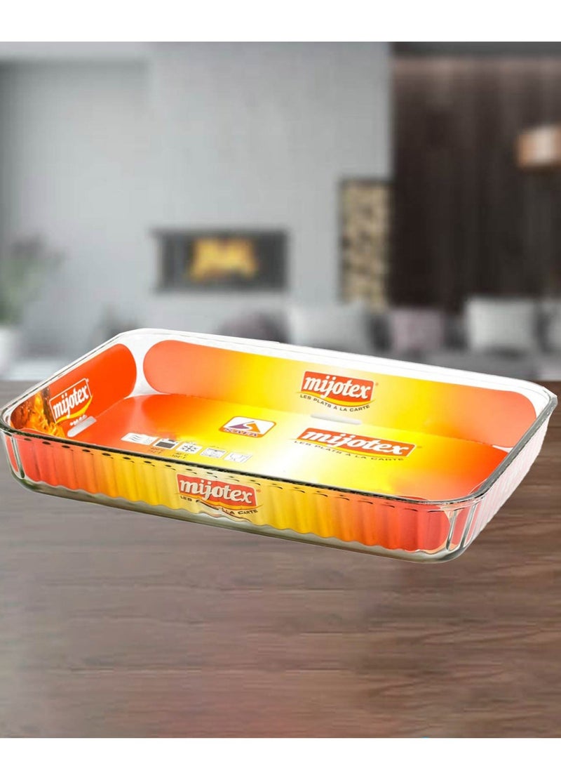 MIJOTEX Rectangular Glass Oven Tray - Image 1