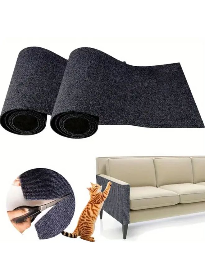 Extra Long Self Adhesive Cat Scratch Guard 15 75x78 74 Inch Dark Gray Furniture Protector - Image 1