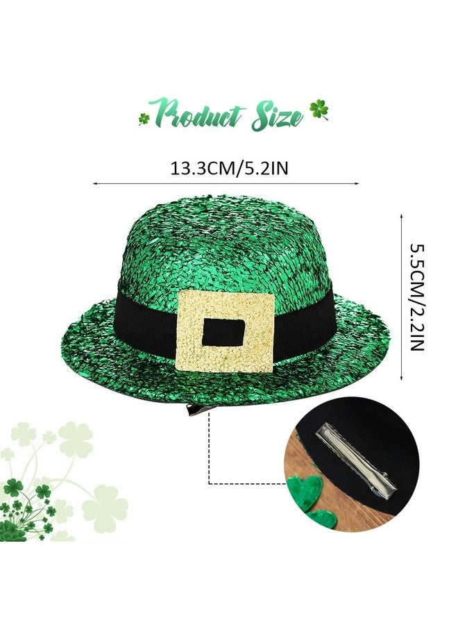 BARTOSI St. Patrick'S Day Hair Hat Clip Leprechaun Hats Green Hair Hat Clips Cosplay Hearwear Shamrock Heardress Saint Patricks Day Hair Decoration Accessories For Women Girls - Image 4