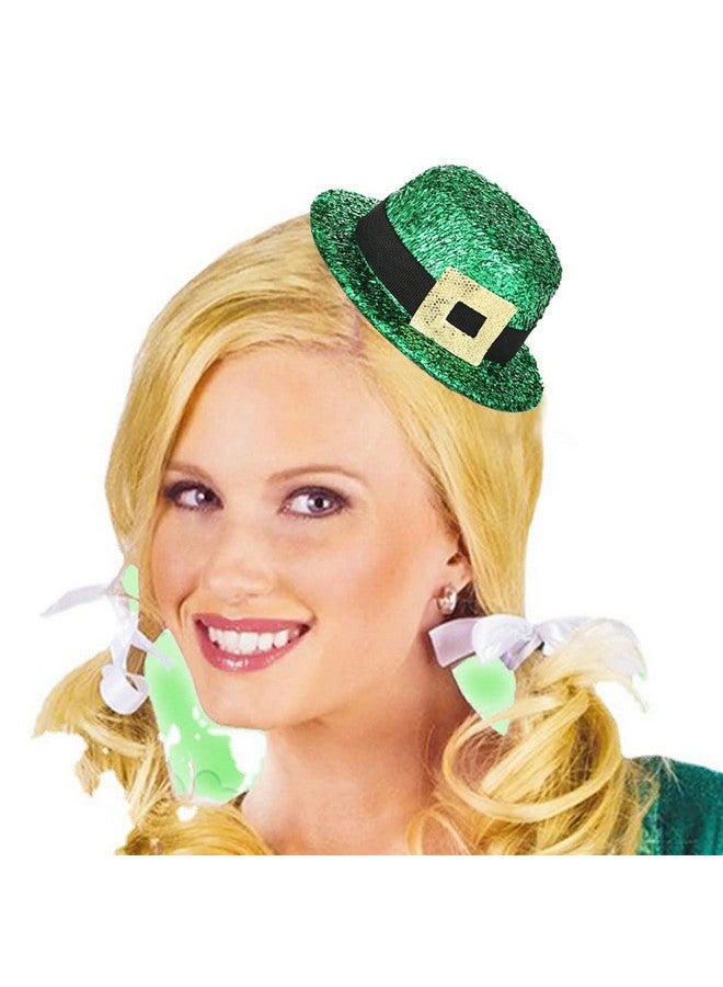 BARTOSI St. Patrick'S Day Hair Hat Clip Leprechaun Hats Green Hair Hat Clips Cosplay Hearwear Shamrock Heardress Saint Patricks Day Hair Decoration Accessories For Women Girls - Image 1