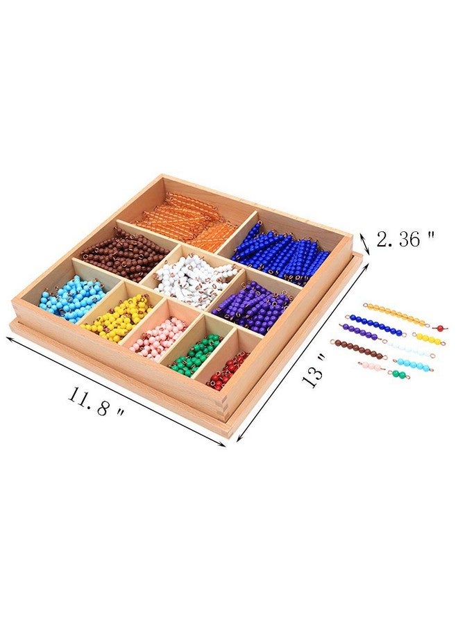 Kghios Montessori Bead Decanomial Box Montessori Math Beads Toys Materials for Toddlers Kids - Image 2
