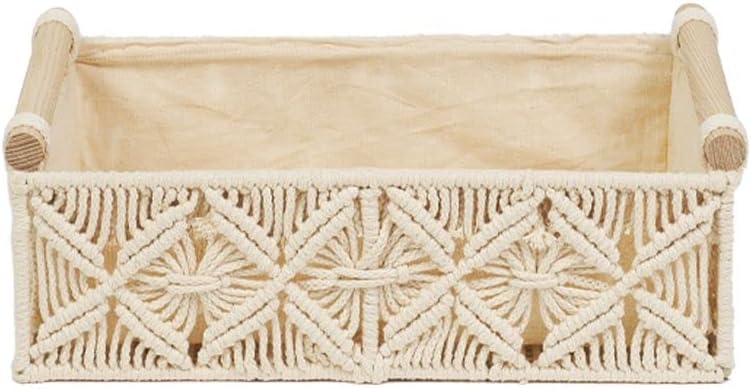 Homesmiths Large Cotton Rope Basket with Handle - Ivory - Image 2