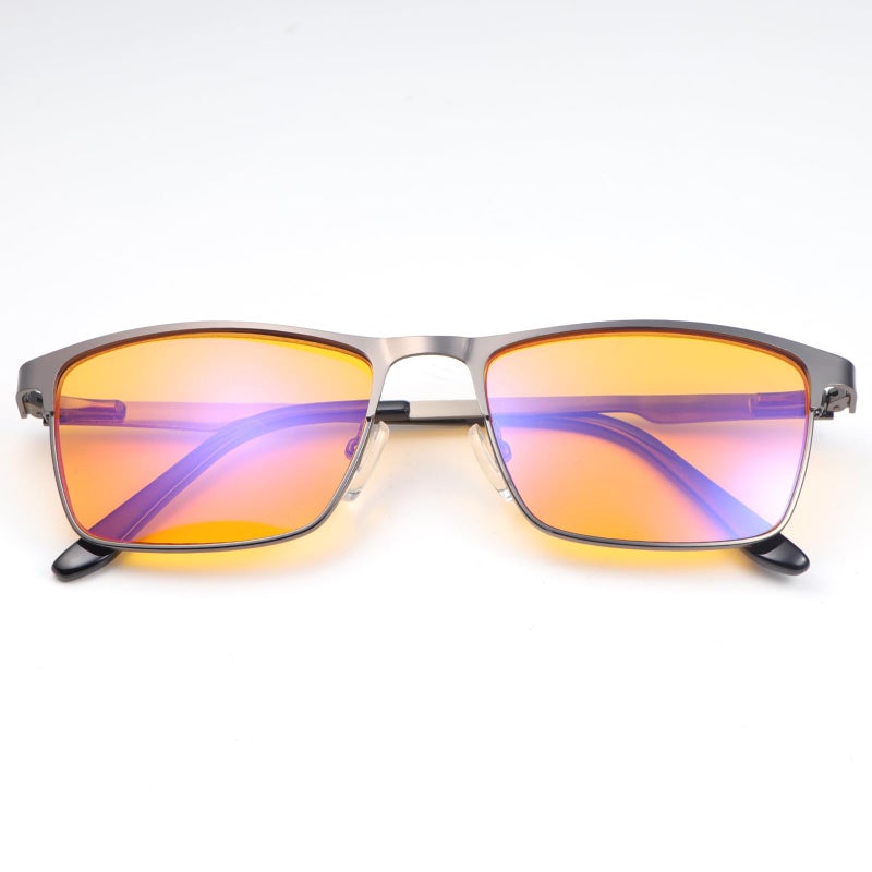 YIMI Mens Blue Light Glasses Men Computer Gaming BlueLight Blocking Glasses Metal Anti Eyestrain Clear Lens Eye Protection (Max Protection) - Image 1