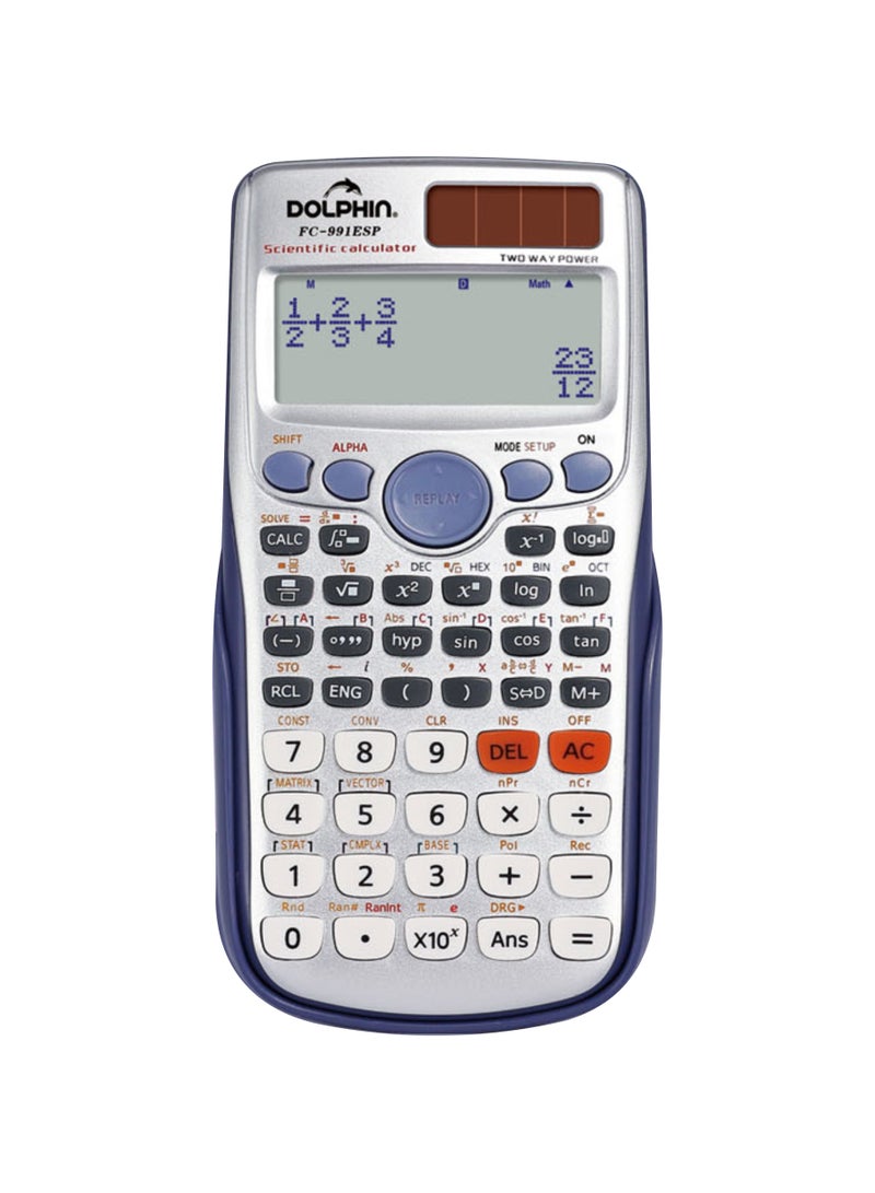 Dolphin Scientific Calculator FC-991ES Plus, 417 Functions, Natural Textbook Display, Dual Power - Image 1