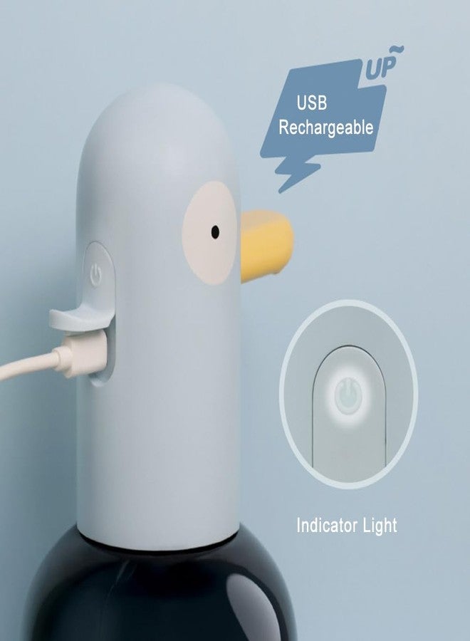 Ipalmay Cute Soap Dispenser - Pigeon Automatic Foam Soap Dispenser for Kids Bathroom Kitchen School, USB Rechargeable Hand-Free Detergent Dispensers 13.5oz New House Decor Children - Image 3