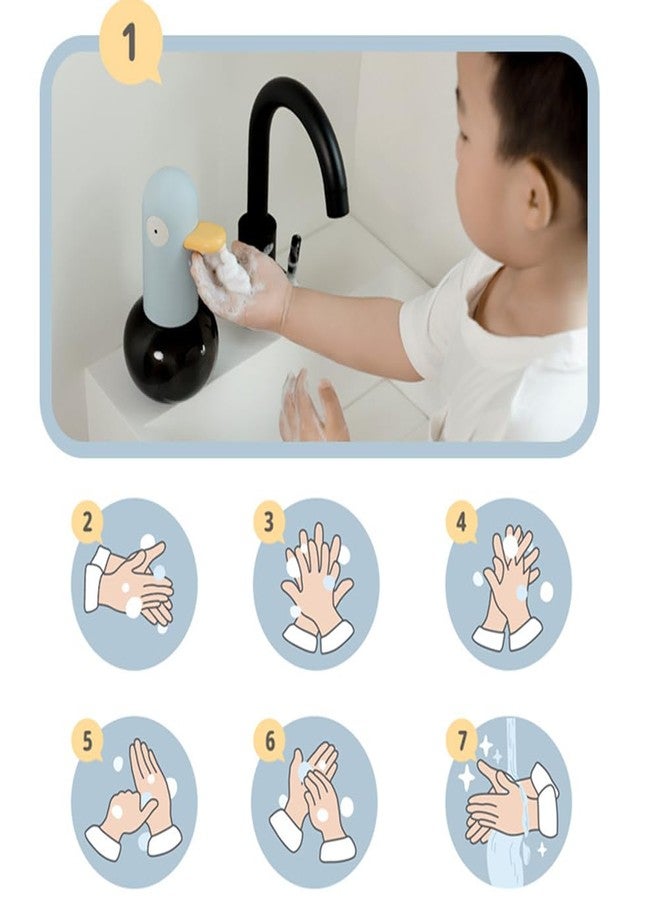 Ipalmay Cute Soap Dispenser - Pigeon Automatic Foam Soap Dispenser for Kids Bathroom Kitchen School, USB Rechargeable Hand-Free Detergent Dispensers 13.5oz New House Decor Children - Image 5