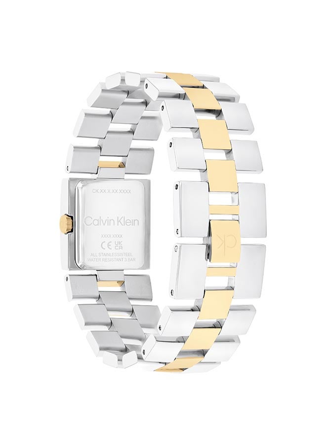 CALVIN KLEIN ساعة كالفن كلاين النسائية المربعة التناظرية ذات العلبة الذهبية الرفيعة - 25100115 - Image 2