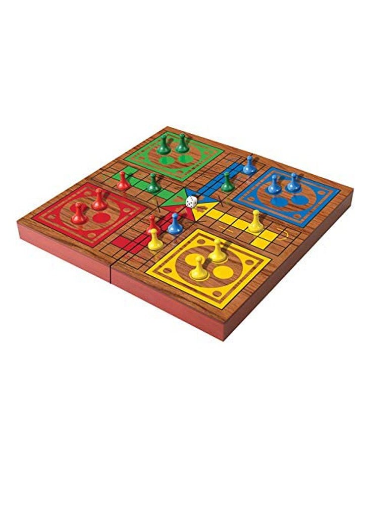 Merchant Ambassador Deluxe Folding Wooden Ludo Set-Portable Durable & Classic Board Game for Family & Kids | Classic Board Game | Family & Kids Board Game | Kids Board Game | Board Game  - Image 2