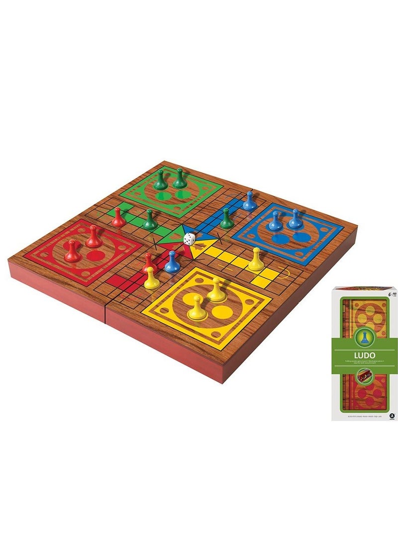 Merchant Ambassador Deluxe Folding Wooden Ludo Set-Portable Durable & Classic Board Game for Family & Kids | Classic Board Game | Family & Kids Board Game | Kids Board Game | Board Game  - Image 1