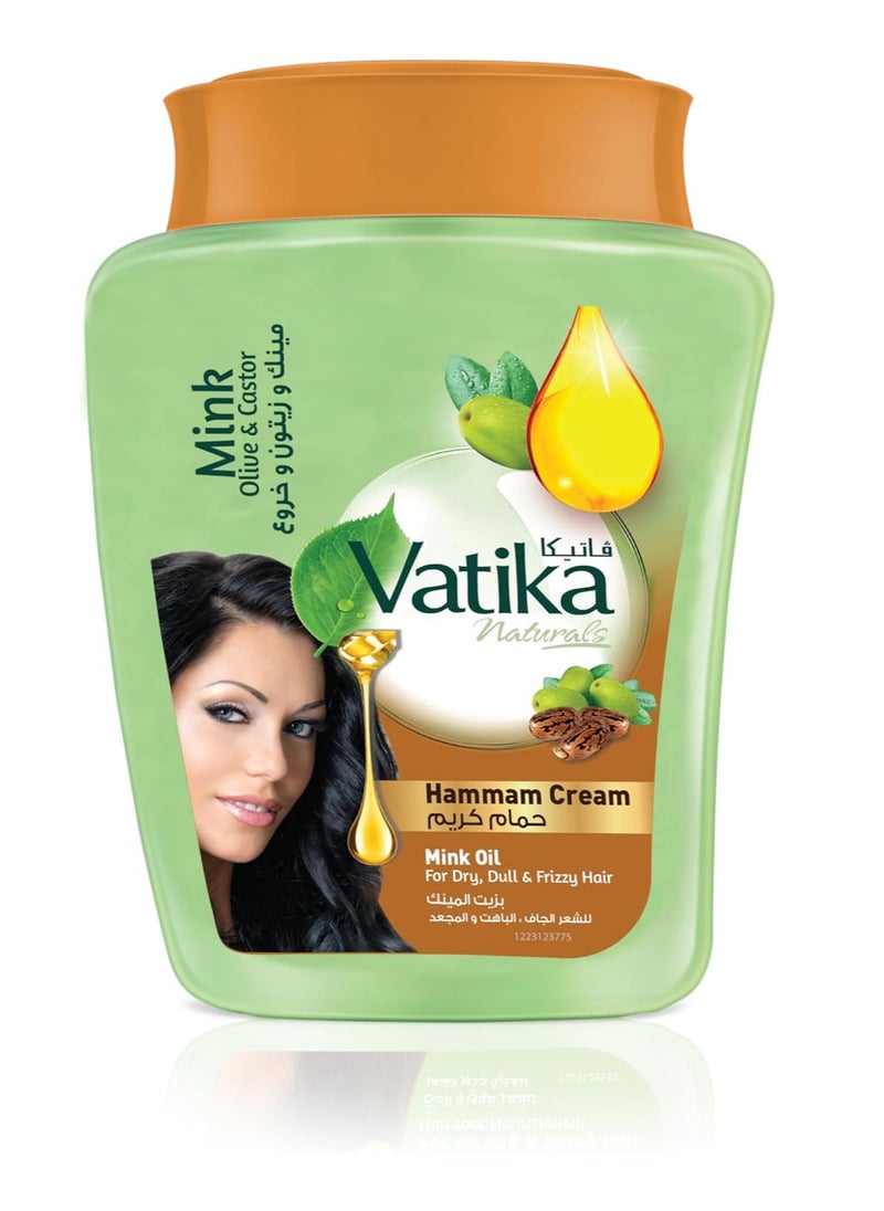 VATIKA Vatika Naturals Mink Oil Hair Mask 225g Active Olive + Castor for soft, silky and moisturized hair 