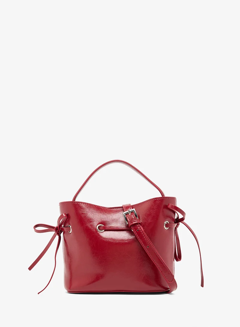 ELLA PU Leather Handle Bucket Bag