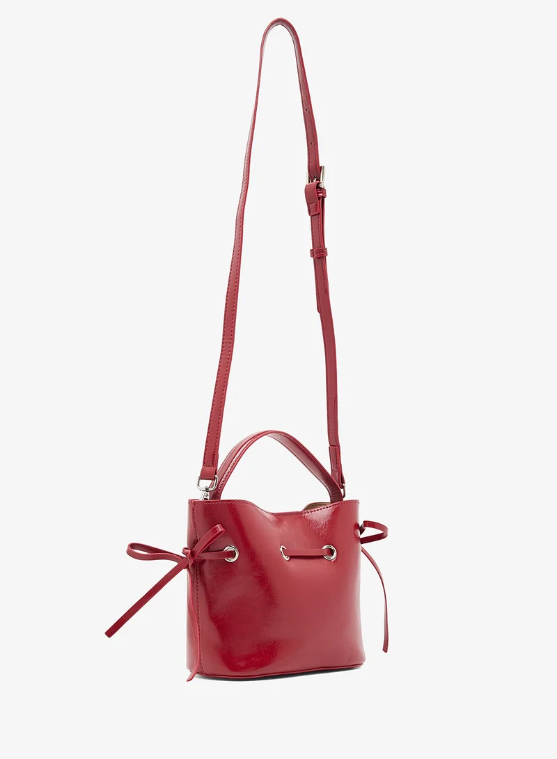ELLA PU Leather Handle Bucket Bag