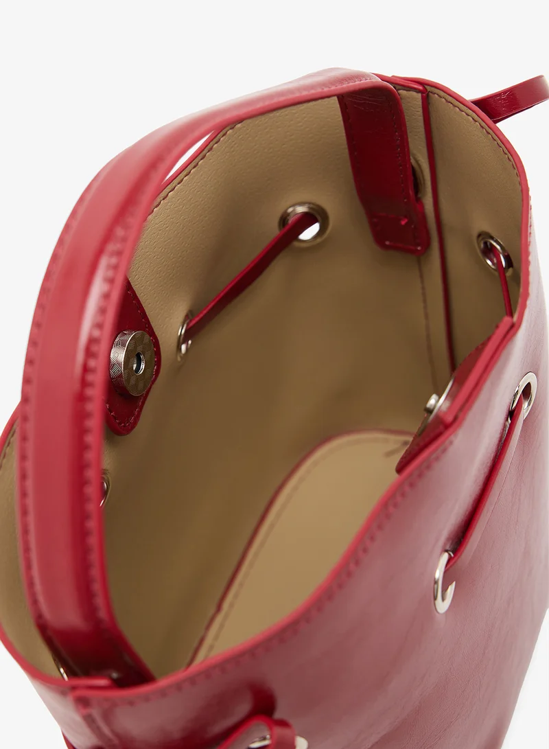 ELLA PU Leather Handle Bucket Bag