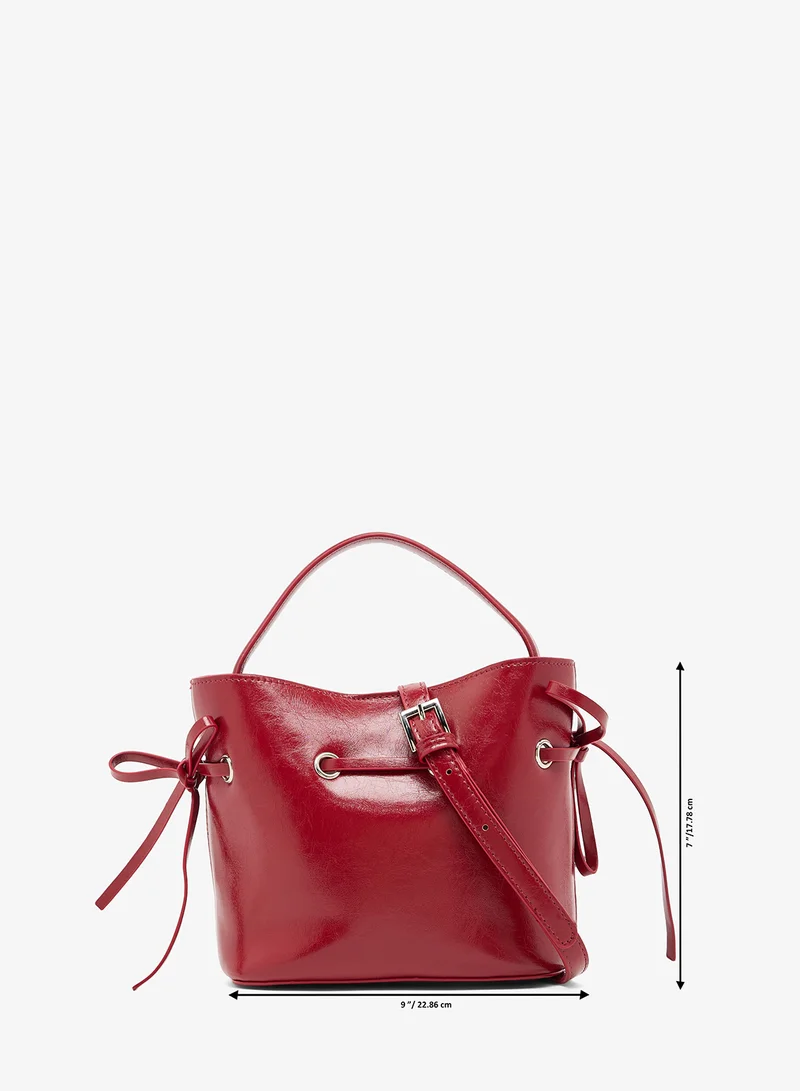 ELLA PU Leather Handle Bucket Bag