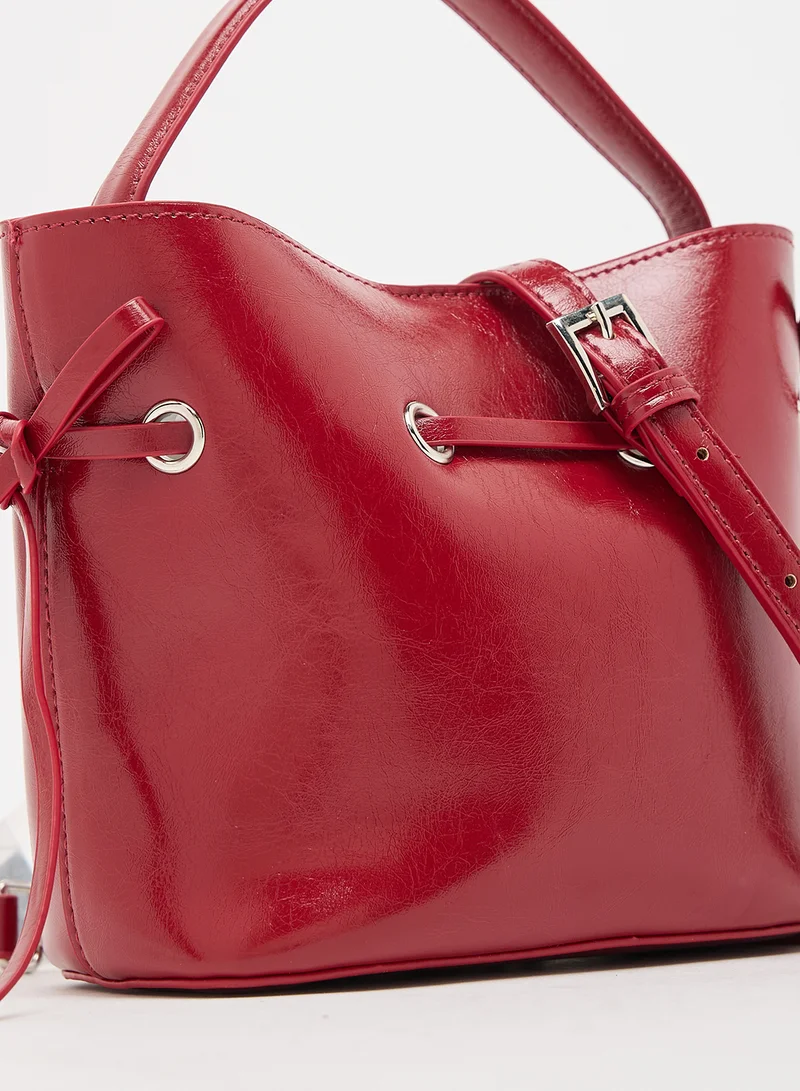 ELLA PU Leather Handle Bucket Bag