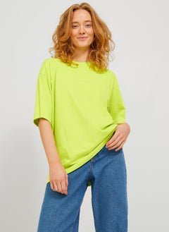 JJXX Crew Neck Yellow Women's T-Shirt 12205777  - Image 2