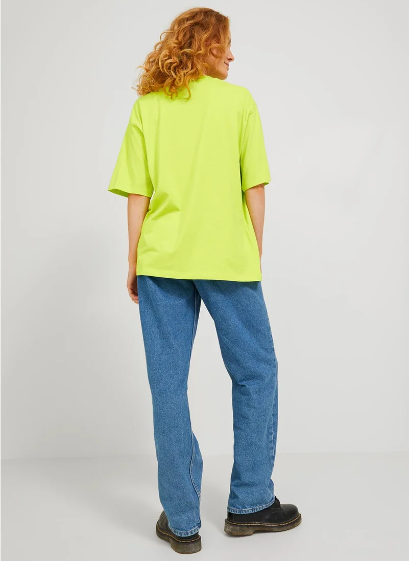 جاي جاي اكس اكس Crew Neck Yellow Women's T-Shirt 12205777
