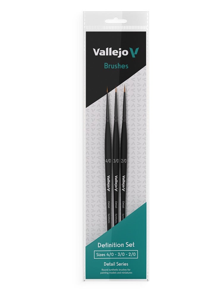 B02990 VALLEJO Definition Set - Synthetic fibers (Sizes 4/0, 3/0 & 2/0)