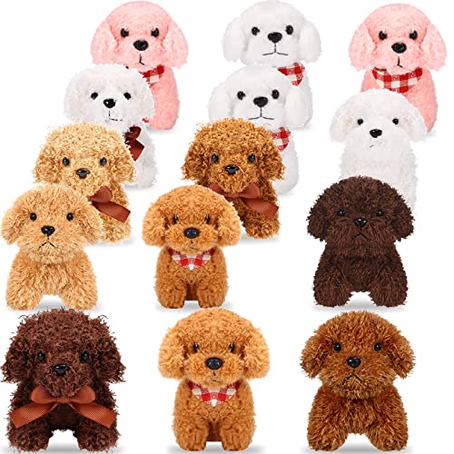 Zomiboo 14 Pcs Mini Plush Dogs Stuffed Animals Bulk Small Puppies 47 Inch Tiny Puppy Plushies for Baby Shower Birthday Christmas Party Favors Gift Exchange - Image 1