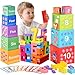 DICROON Wooden Number Building Blocks Stacking Toys for Toddlers 3 Years Old Digital Building Blocks 110 Digital Blocks Toys Balance Competition Toy Educational Gift for Kids Boys and Girls - Image 2