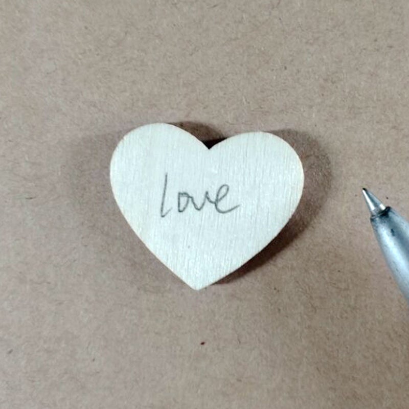 Portable Originality Loving-Heart Wood Chip Wedding Birthday Party Supplies Decorative Photo Frame - Image 5