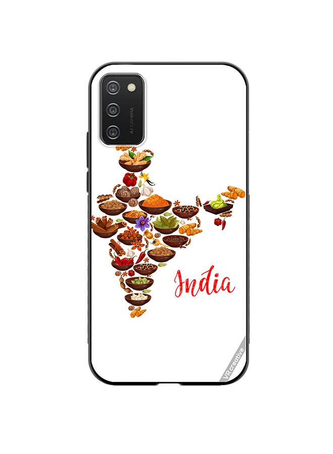 VR CREATIVE Protective Case Cover For Samsung Galaxy A02s Cuisine Indienne Design Multicolour - Image 1