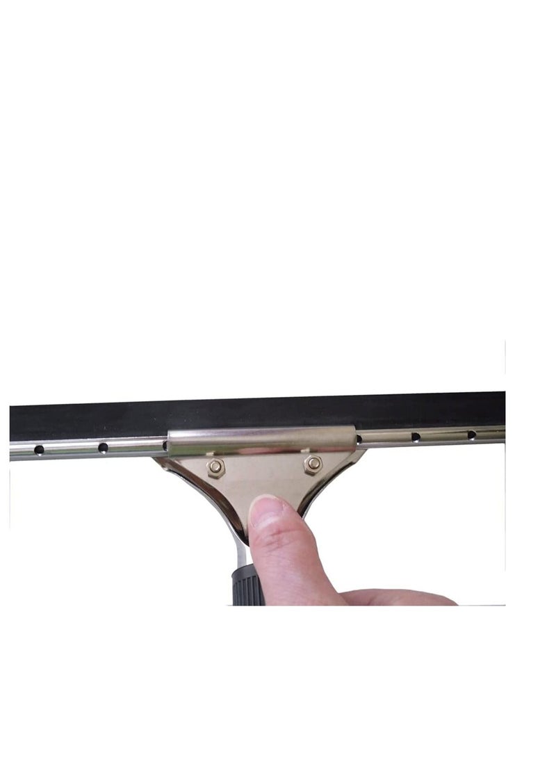 SYOSI Shower Squeegees, Stainless Steel Wiper Window Squeegees for Car Floor Bathroom Mirror Wiper Windows Glass Wiper, Window Cleaner All-Purpose Squeegee with Blades 35CM (14")  - Image 3