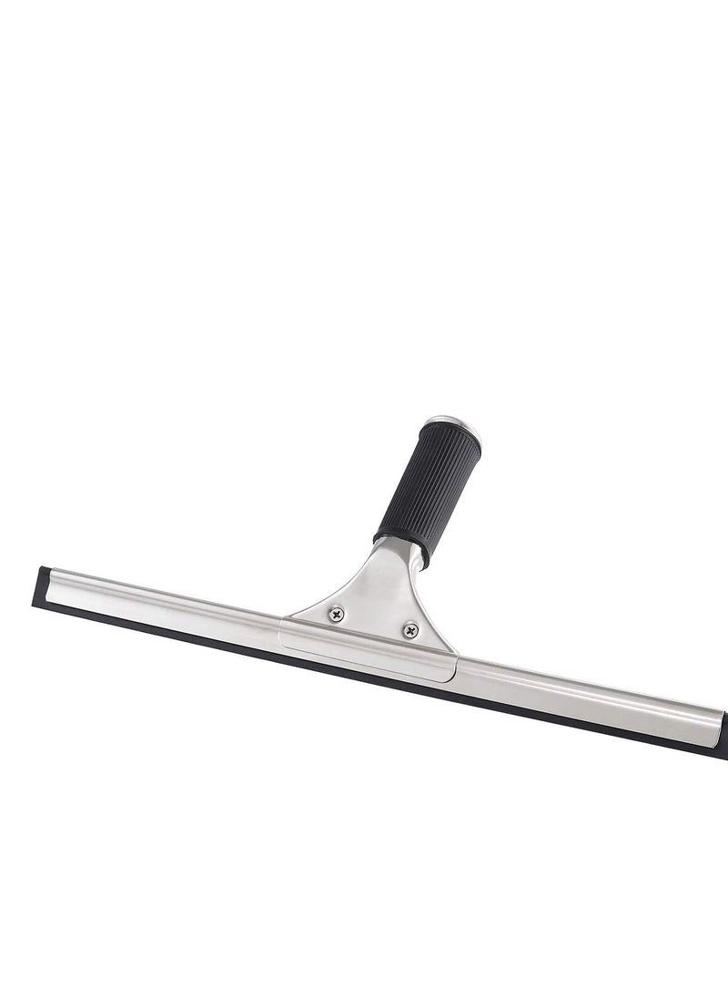SYOSI Shower Squeegees, Stainless Steel Wiper Window Squeegees for Car Floor Bathroom Mirror Wiper Windows Glass Wiper, Window Cleaner All-Purpose Squeegee with Blades 35CM (14")  - Image 1
