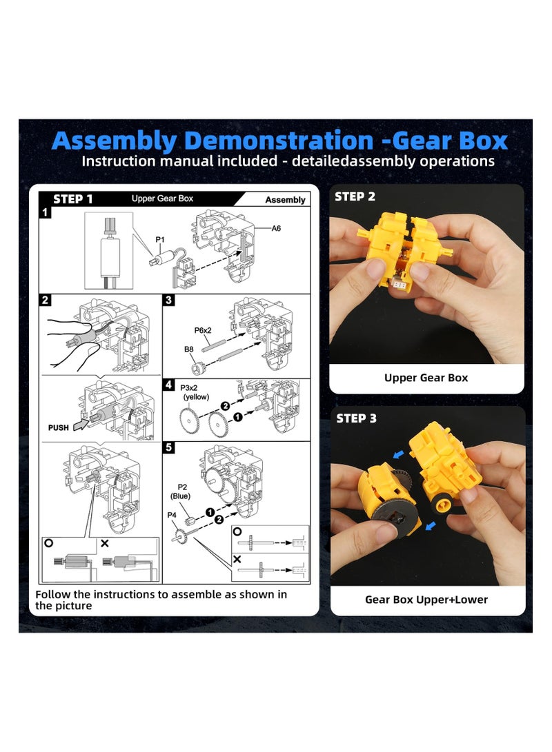 Zikra Solar Robot Toy 6-in-1, STEM Educational Science Kits for Kids Age 8 9 10, Building Space Robotics Kit, Science&Play Mechanics, Birthday Gifts for 11 12 13 14 Year Old Boys Present Toys - Image 5