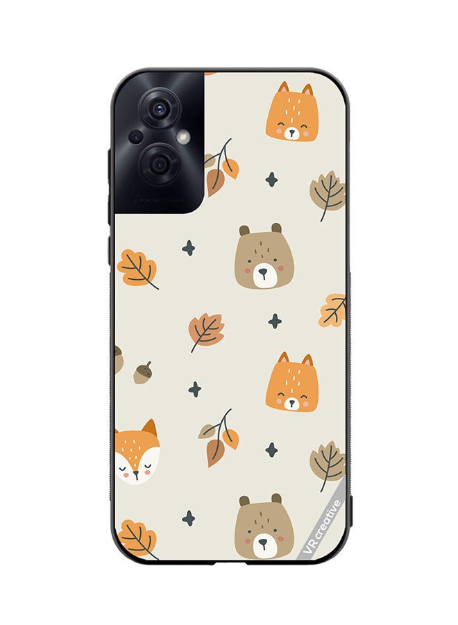 VR CREATIVE Protective Case Cover For Oppo Reno8 Z Fox And Squirrel Design Multicolour - Image 1