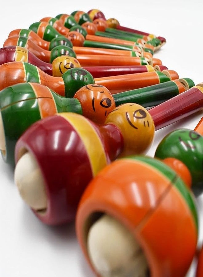 justhandmade Wooden TIK-Tok Whistle Rattle | Traditional Wooden Whistle Toy for Kids | Handmade Indian Wooden Baby Rattle with Sound | Safe & Eco-Friendly Toddler Toy (Green) - Image 4