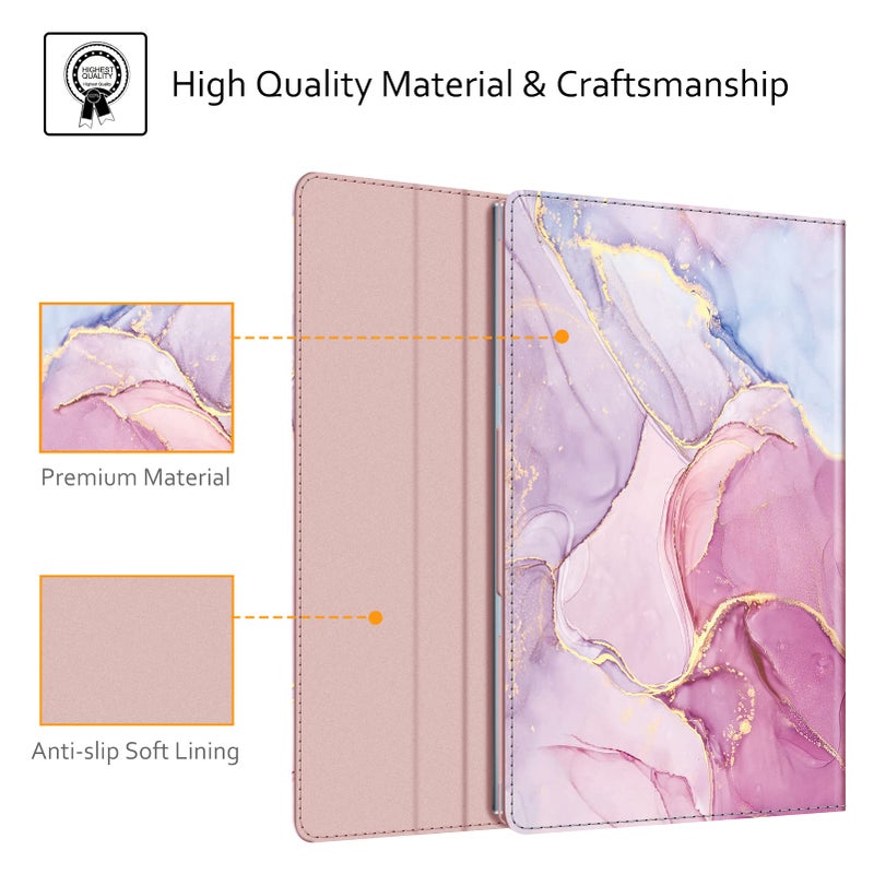 Fintie Fintie Sleeve Case for 14" ASUS Chromebook Flip C433TA / ASUS Chromebook C425 / Lenovo Yoga Slim 7 14IIL05 / Dell Latitude 7410 7420 - Premium PU Leather Portfolio Book Cover, Glittering Marble  - Image 3